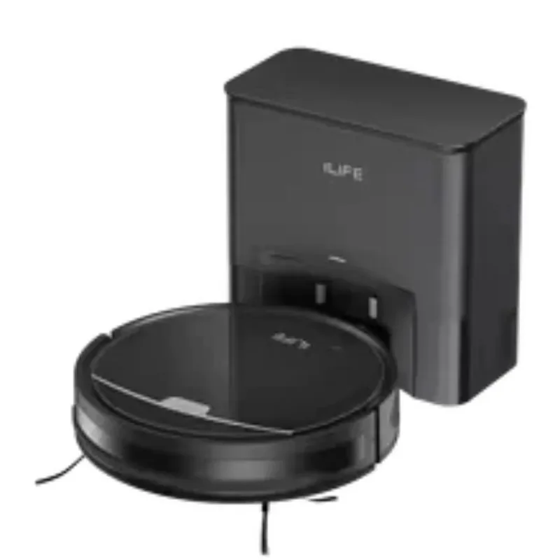 

Ilife V9Pro Robot Vacuum - Self-Emptying, 3000Pa Strong Suction, Gyro Navigation, Schedule, App/Alexa Control, for Pet Hair