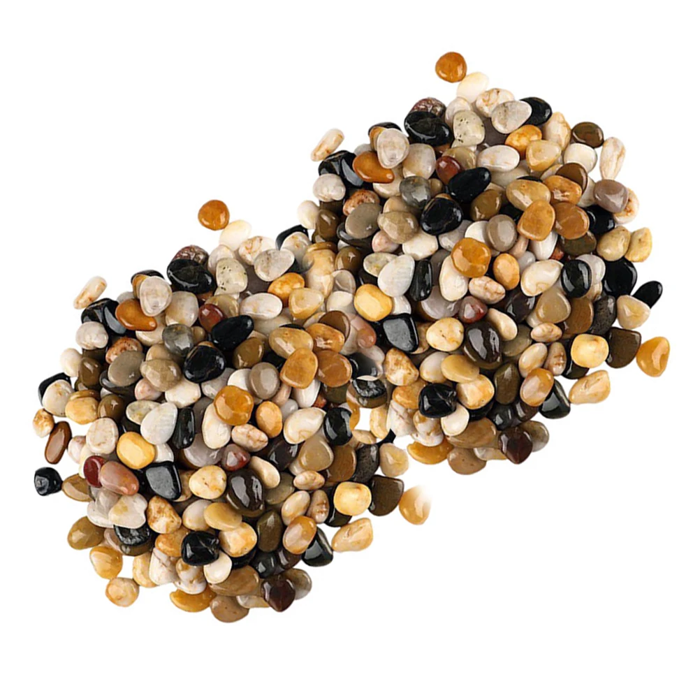 

2 Bags Colorful Pebbles for Aquarium L Decorative Stones Outdoor Rocks Garden Yard Flowerpot Cobblestone L scaping