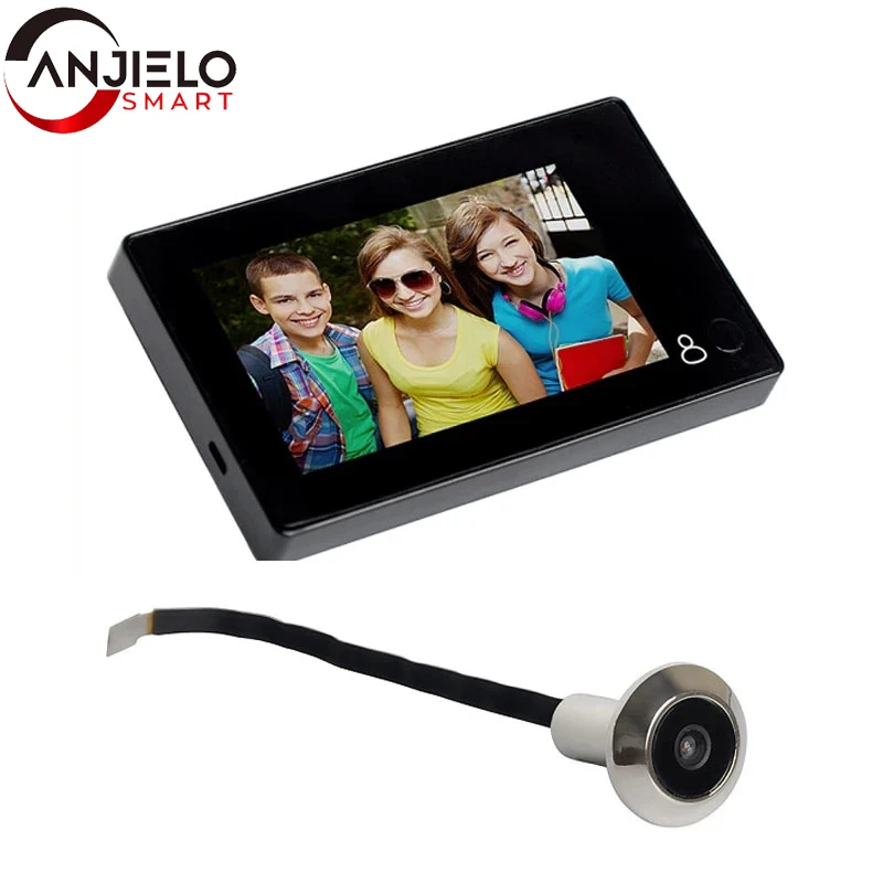 

Digital Wide Angle DOOR camera Monitor 4.3 Inch Video Camera Peephole Monitor Peephole Doorbell Viewer Color Screen