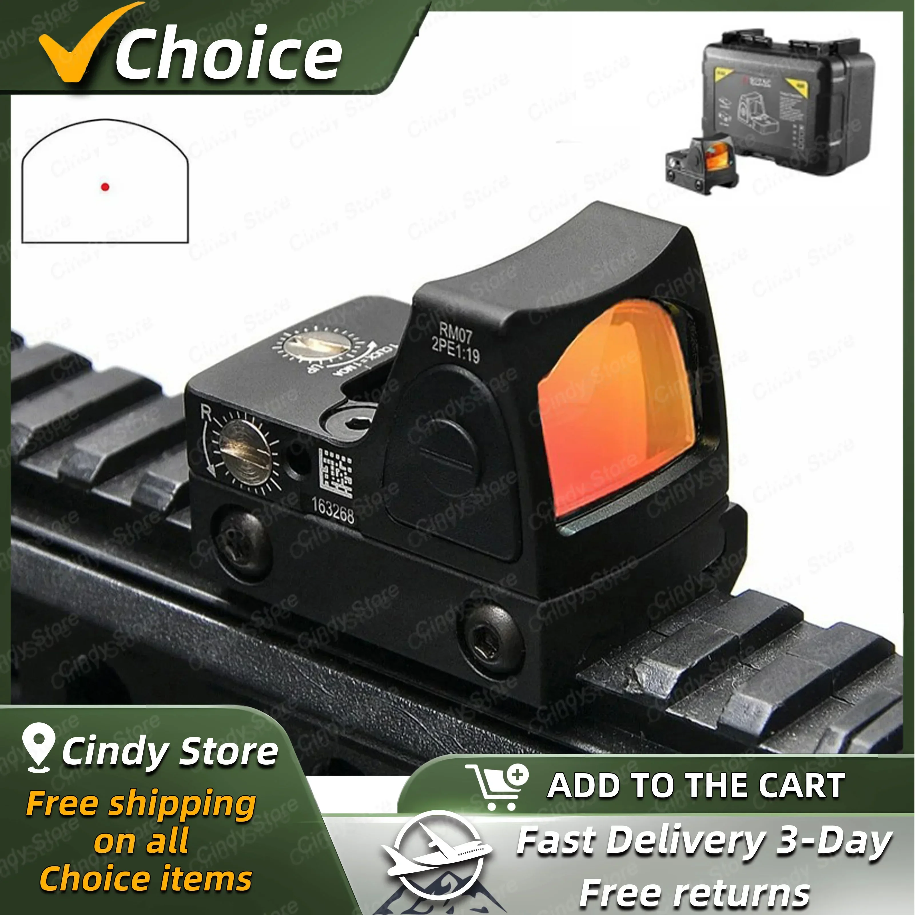 Mini RMR Red Dot Sight Collimator Rifle Reflex Sight Scope fit 20mm Weaver Rail For Airsoft / Hunting Rifle