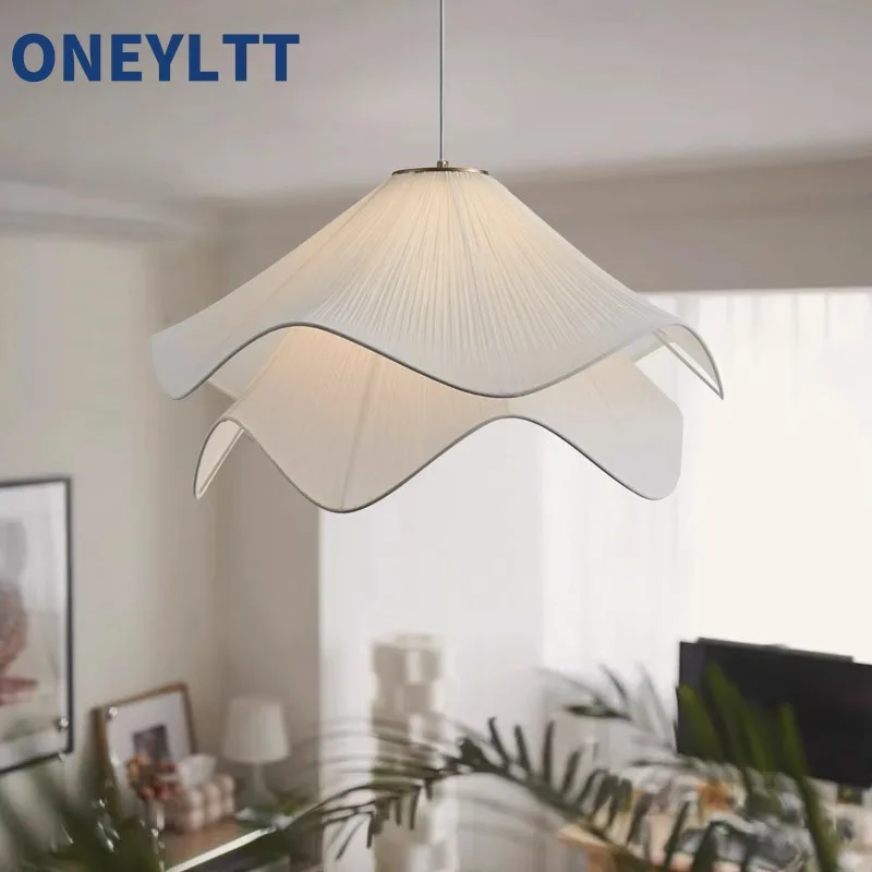 

French pendant light, living room light master light bedroom light Nordic cream style simple warm and romantic lighting fixtures