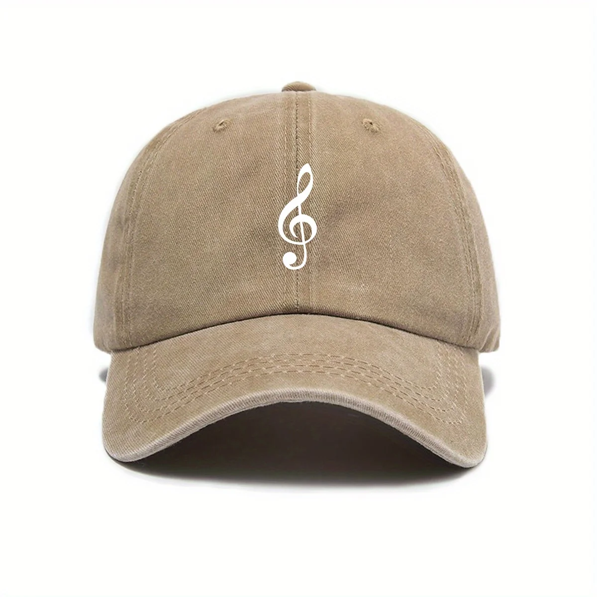 Bedruckte Baseballkappe mit Musiknotenmotiv, urbane Retro-Freizeitkappe für den Außenbereich, Straßenmode-Entenschnabelmütze für Herren und Damen