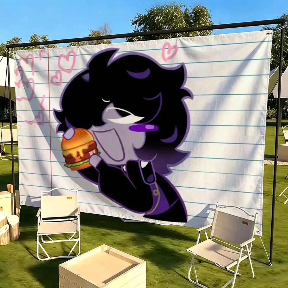 Black Sapphire C-Cookie Fanart   Flags Wall Hanging Tapestry Outdoor Garage Room Decorative flag Background Blanket