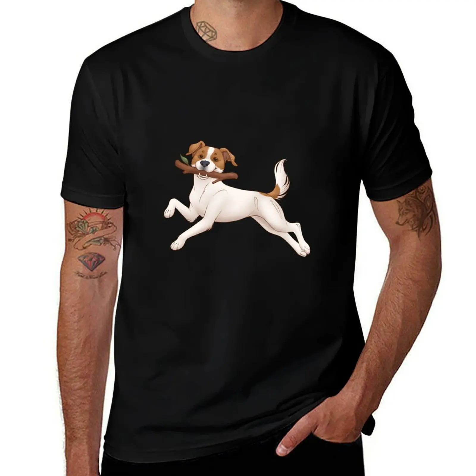 

Jack Russell Terrier T-Shirt cotton t shirts high quality t shirt man plain T-Shirt