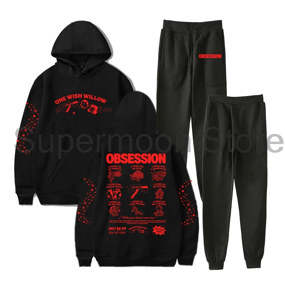 Conjunto de Moletom e Calça Jogger Unissex com Tema de Filmes de Terror: Obsessão One Wish Willow