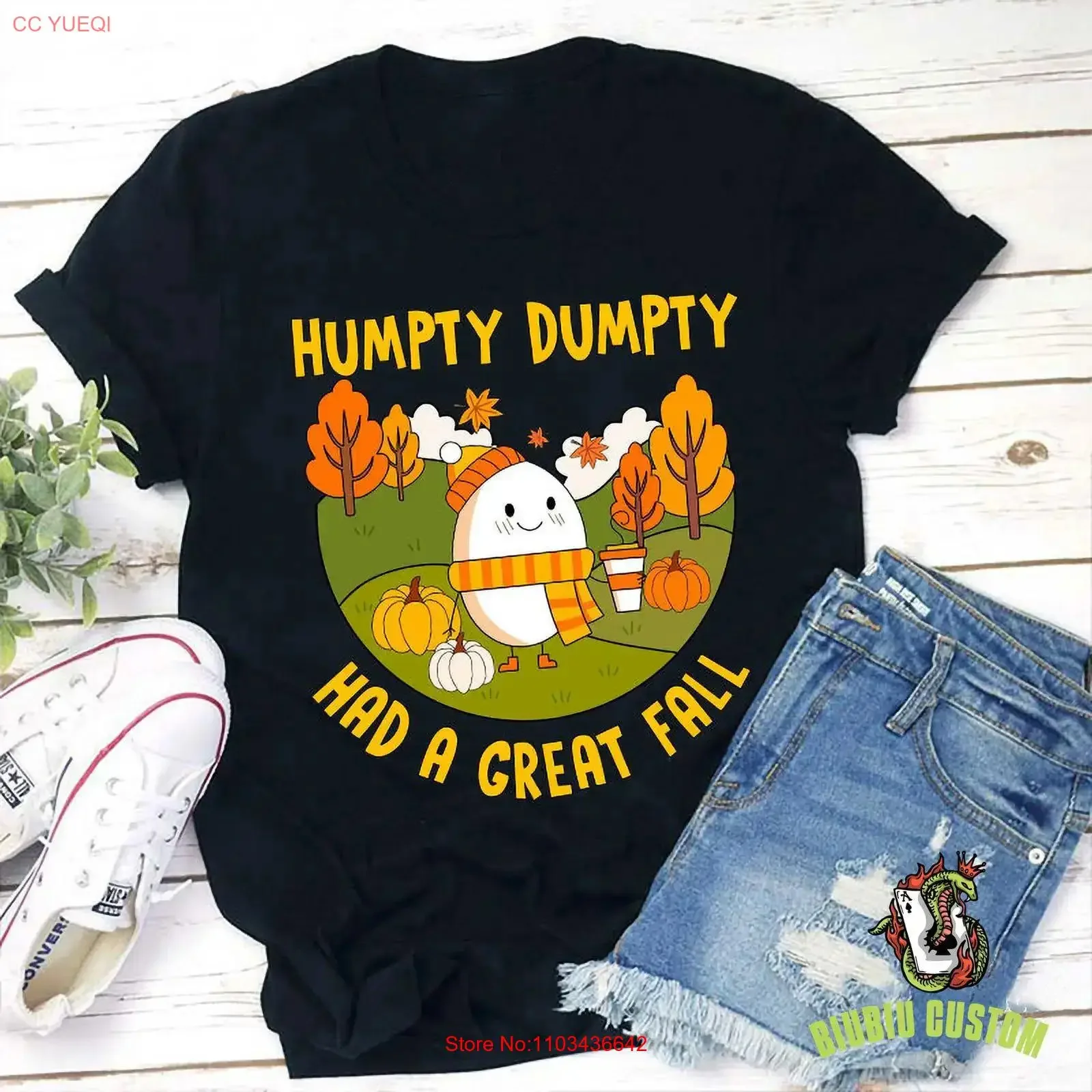 Humpty Dumpty tenía un gran otoño camiseta de profesor de otoño vida de Acción de Gracias para vintage lavado versátil gráfico suave
