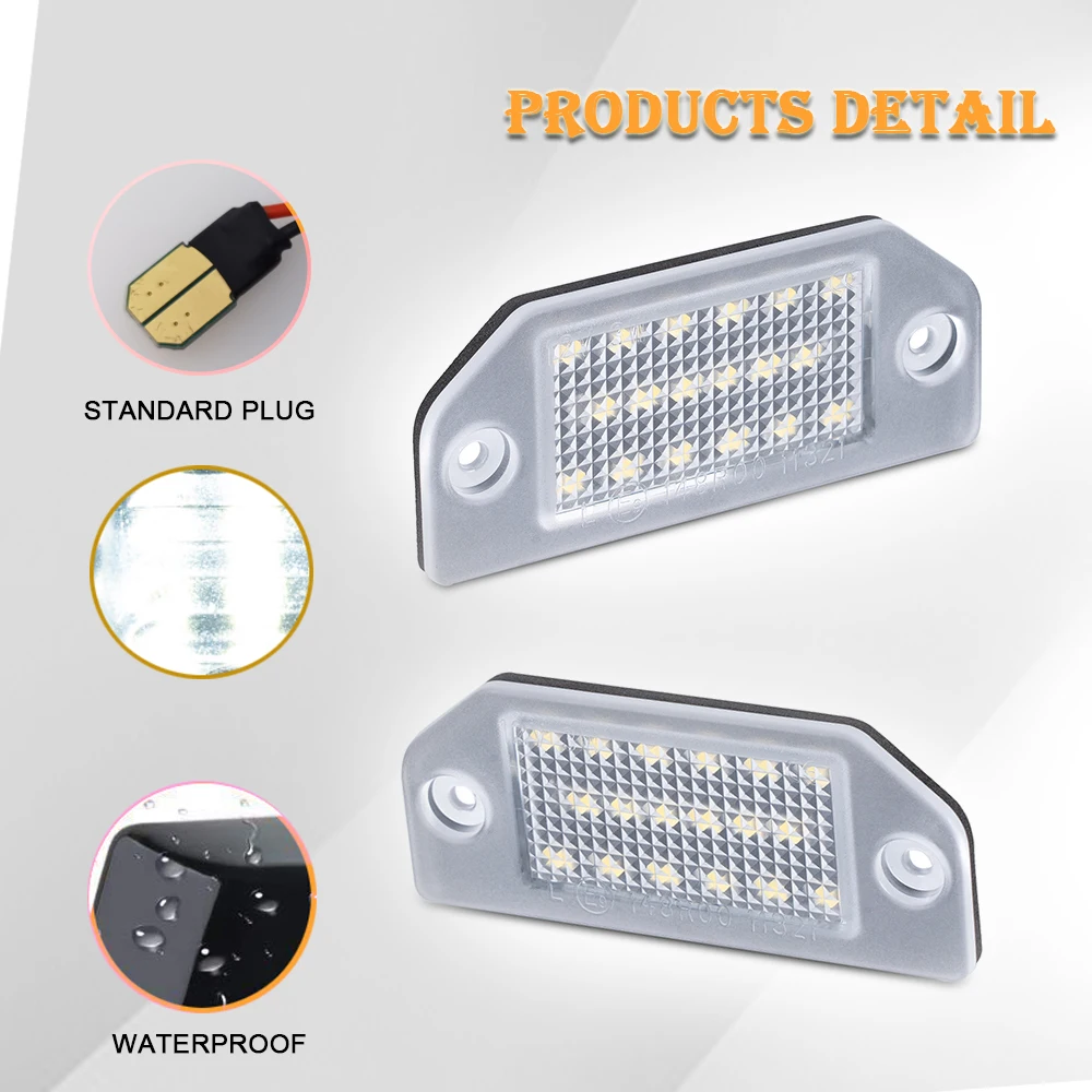 For Volkswagen Passat B5 Pre-facelift PASSAT B5 Sedan PASSAT Variant Estate White LED Rear License Plate