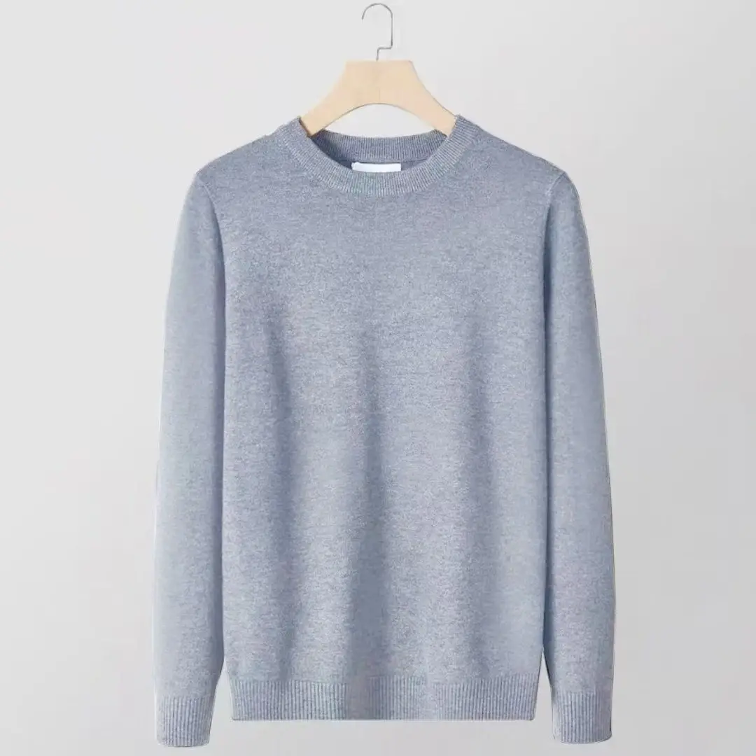 

Men's Thin Knitted Sweater Casual Long Sve round Ne Color Winter Leisure Pullover Polyester Fiber Soft Comfortable