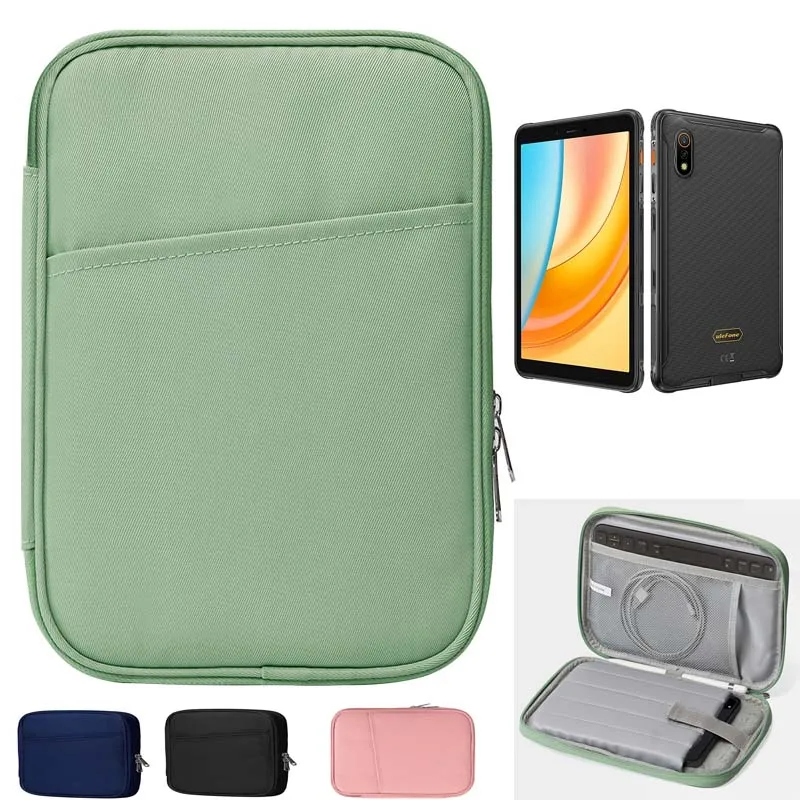 

for Ulefone Armor Pad Pro 8inch Tablet Storage Bag Waterproof Sleeve Zip Pouch for Cable Keyboard Earphone Pockets Carry Case