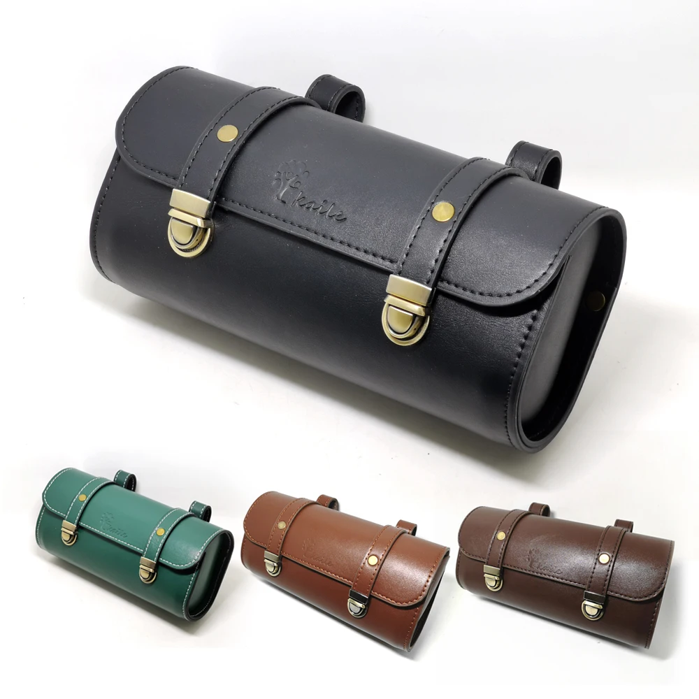 

Retro Pu Leather Tails Bags, Exquisite Cycling Tool, Hand-Made, Multiple Styles, Q392