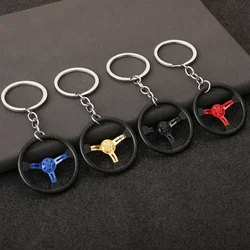 Car steering wheel style keychain creative model racing competition three pictures