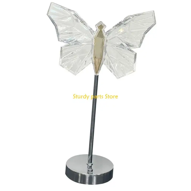 

97QC Butterfly Nightlight Bedside Table Lamps Acrylic Texture for a Whimsical Touch