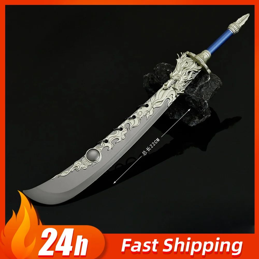 22 سنتيمتر Cangyuan مخطط لعبة الأسلحة الطرفية نموذج: تشانغ كاذبة معركة سكين الحرفية العنصر لعبة كاتانا تحصيل الحلي الصبي هدية