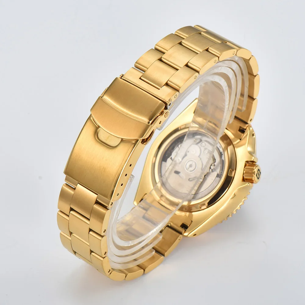 ساعة ميكانيكية آلية بدون شعار ، طراز قوس قزح فاخر ، زجاج ياقوت مقاوم للماء ، تدعم شعار مخصص ، 41 من ، NH36 ، m