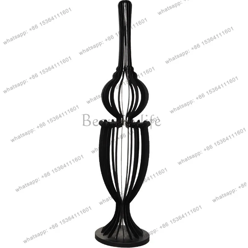 

Hotel abstract figure soft decoration custom Chinese large sculpture artwork floor wrought iron ornament