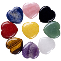 20mm Mini Stone Heart Shape Crystal Home Decoracion Statue Natural Rose Quartz Reiki Healing Gemstone Pocket Gift Massage 5pcs