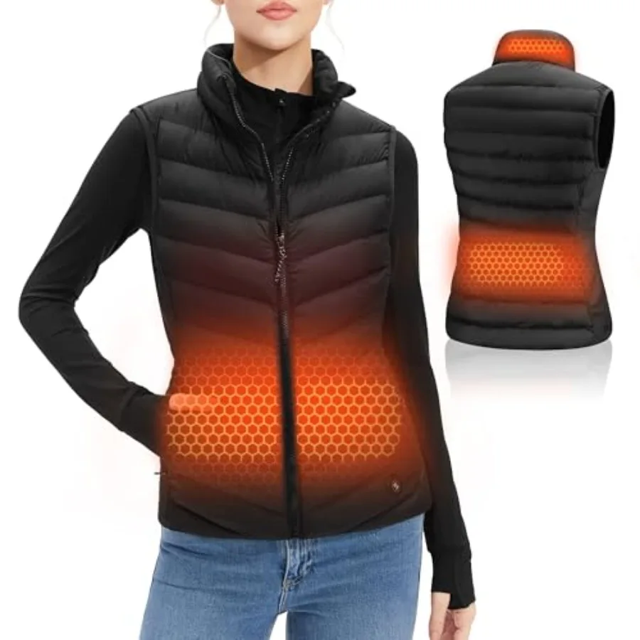 

Женский жилет с подогревом Stelle (без повербанка), умный электрический жилет с подогревом, легкий флисовый жилет-пуховик