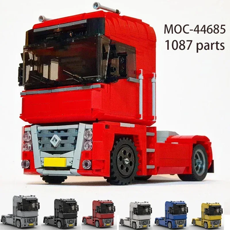 

MOC-44685 Технические грузовики Строительные блоки Инженерный контейнерный трактор Magnum 4x2 с функциями питания Игрушки Модели транспортных средств
