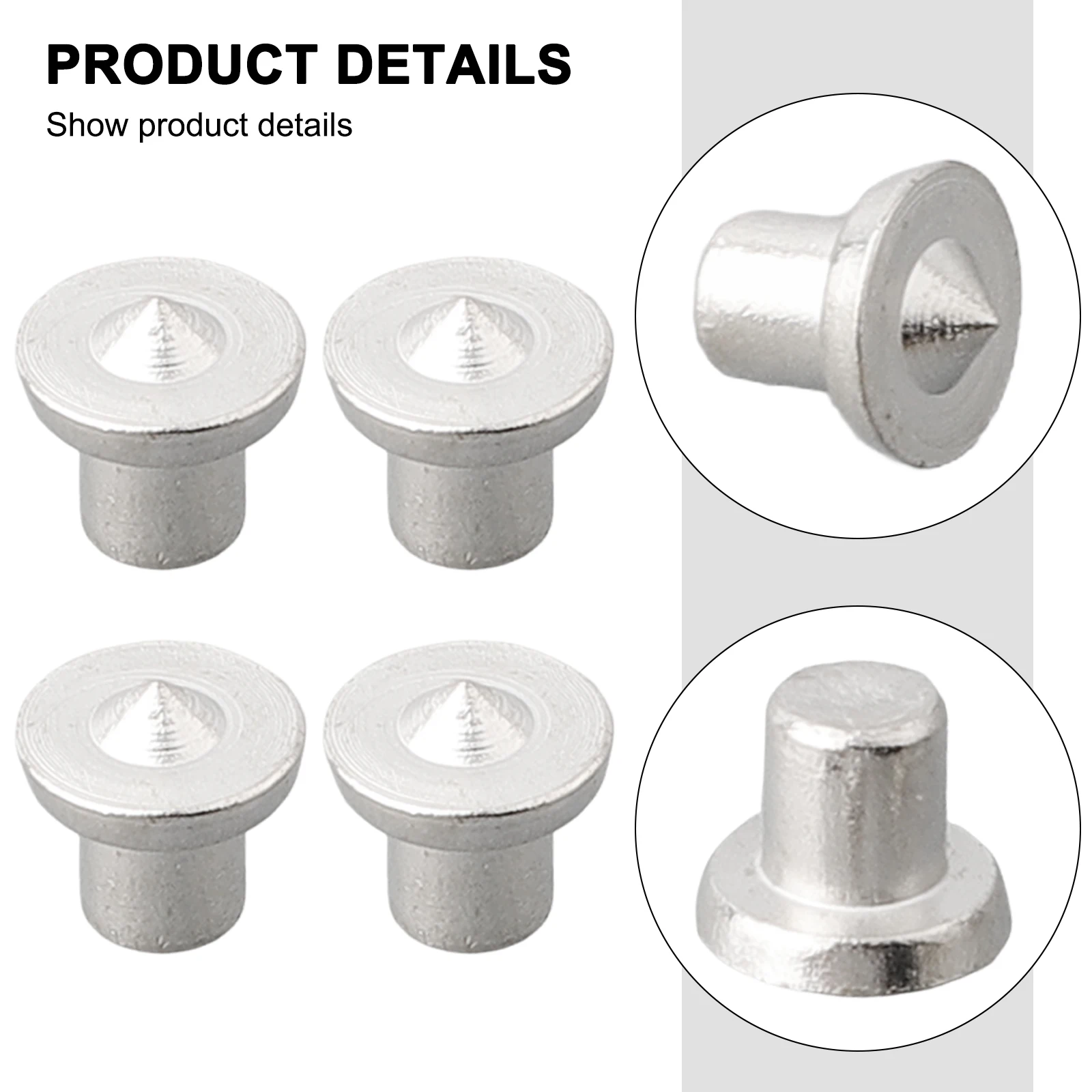 Portable Dowel Center Point Pins Chrome Plating 4Pcs/Set 6/8/10/12mm Dowel Centre Point For Accurately Aligning