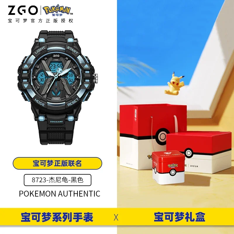 ZGO Squirtle reloj electrónico Original para niños, pequeño dragón de fuego, junta, Pokémon, regalos de cumpleaños