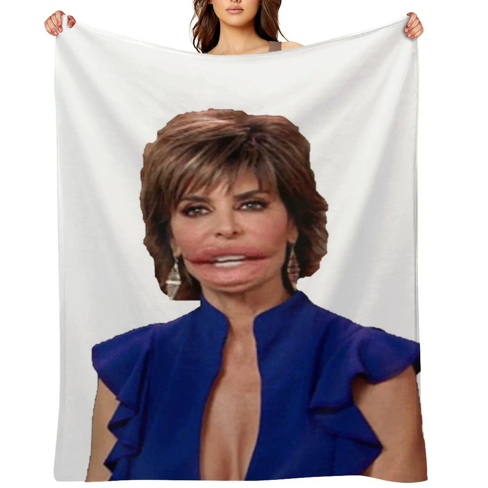 

LISA RINNA big lips Throw Blanket Cute Thermal for winter Plaid on the sofa Blankets