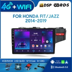 QSZN For HONDA FIT JAZZ 2014-2019 RHD 2 din Android 12.0 Car Radio Multimedia Video Player GPS Navigation 4G Carplay Head unit