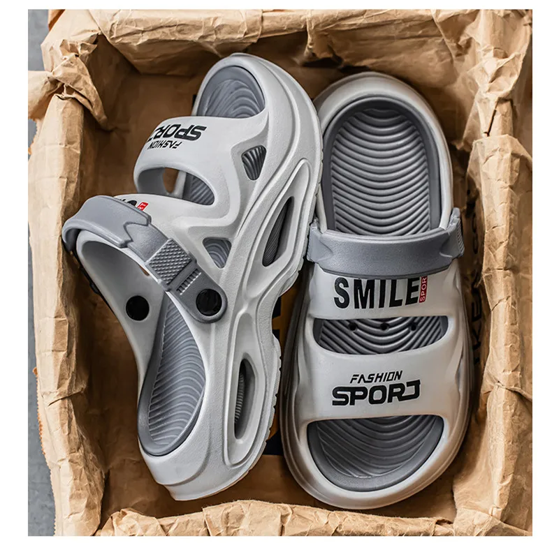 Herren-Hausschuhe, neue Sommer-EVA-Sandalen mit weicher Sohle, Plattform-Sandalen für drinnen und draußen, zum Gehen, Strandschuhe, Flip-Flops, Herrenschuhe – Detail 29