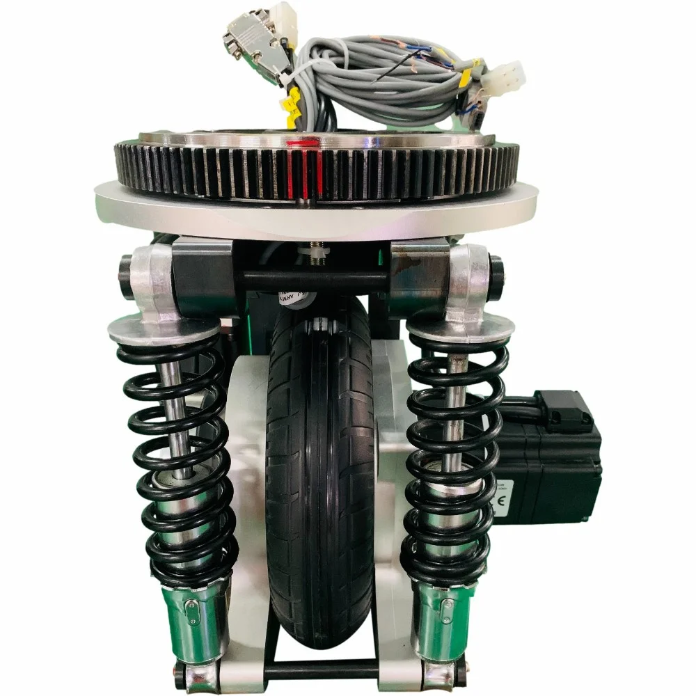 High Performance Agv Caster Wheel Servo Motor Unmanned Drive Electric Motor Rubber Wheel for Mobile Transportation