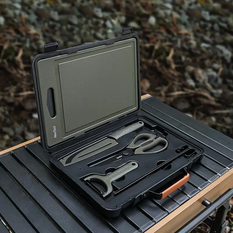 

Nextool Camping Barbecue Tools Set Picnic Knife Chopping Board Multifunctional Scissors Portable Desk BBQ Carrying Case