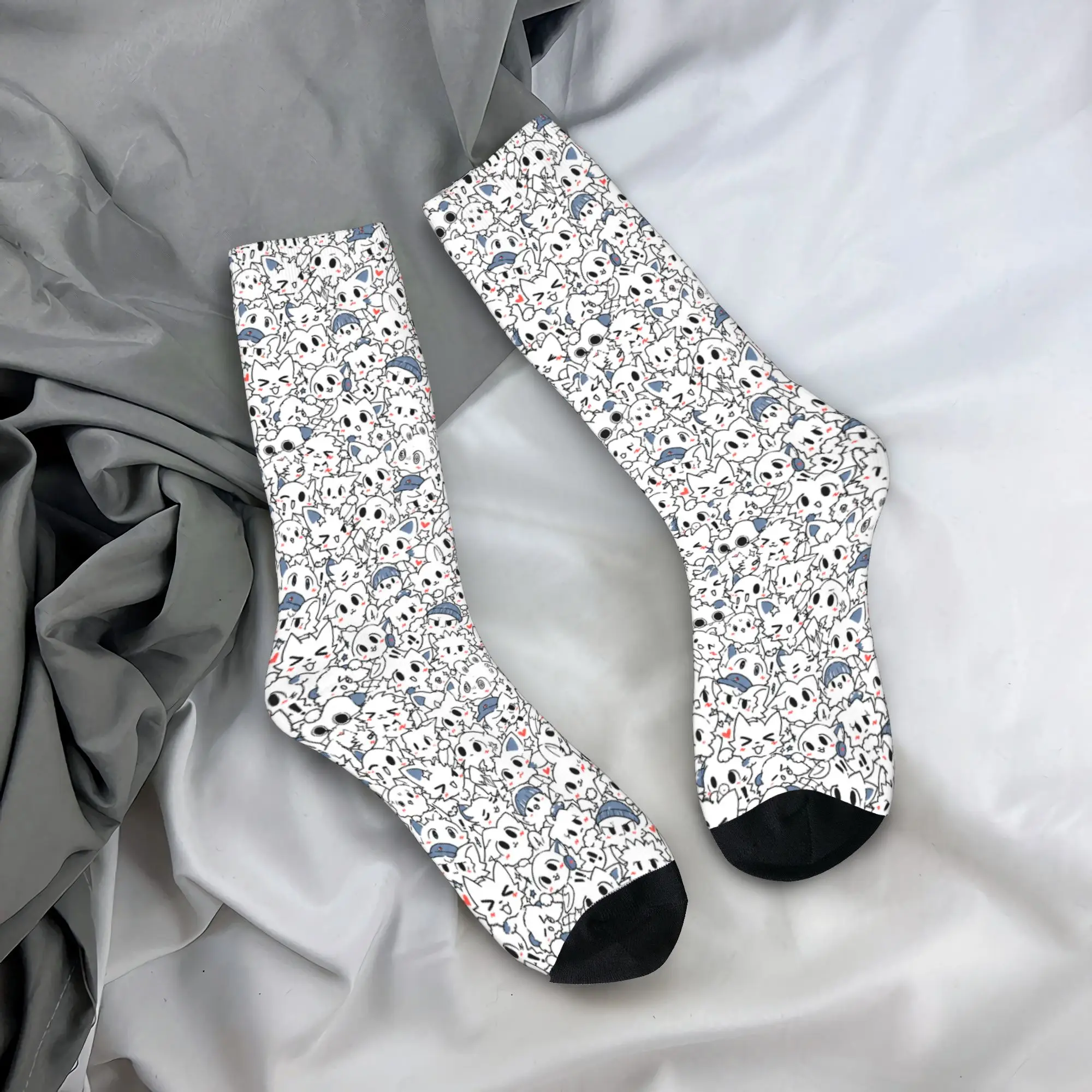 Women Men Socks Boykisser Meme  Furry Cat Cartoon  Stockings Non Skid High Quality Socks Winter Harajuku Graphic Running Socks