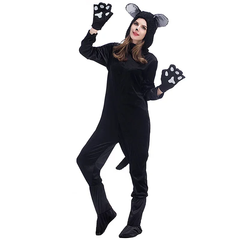 

Sexy Black Cat Costume Cosplay Women Halloween Costume For Adult Carnival Party Clothing