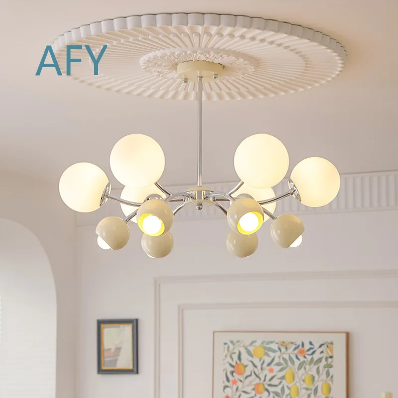 French Cream Wind Living Room Pendant Light for Hall Bedroom Dining Room Nordic Danish Bauhaus Medieval Designer Lighting