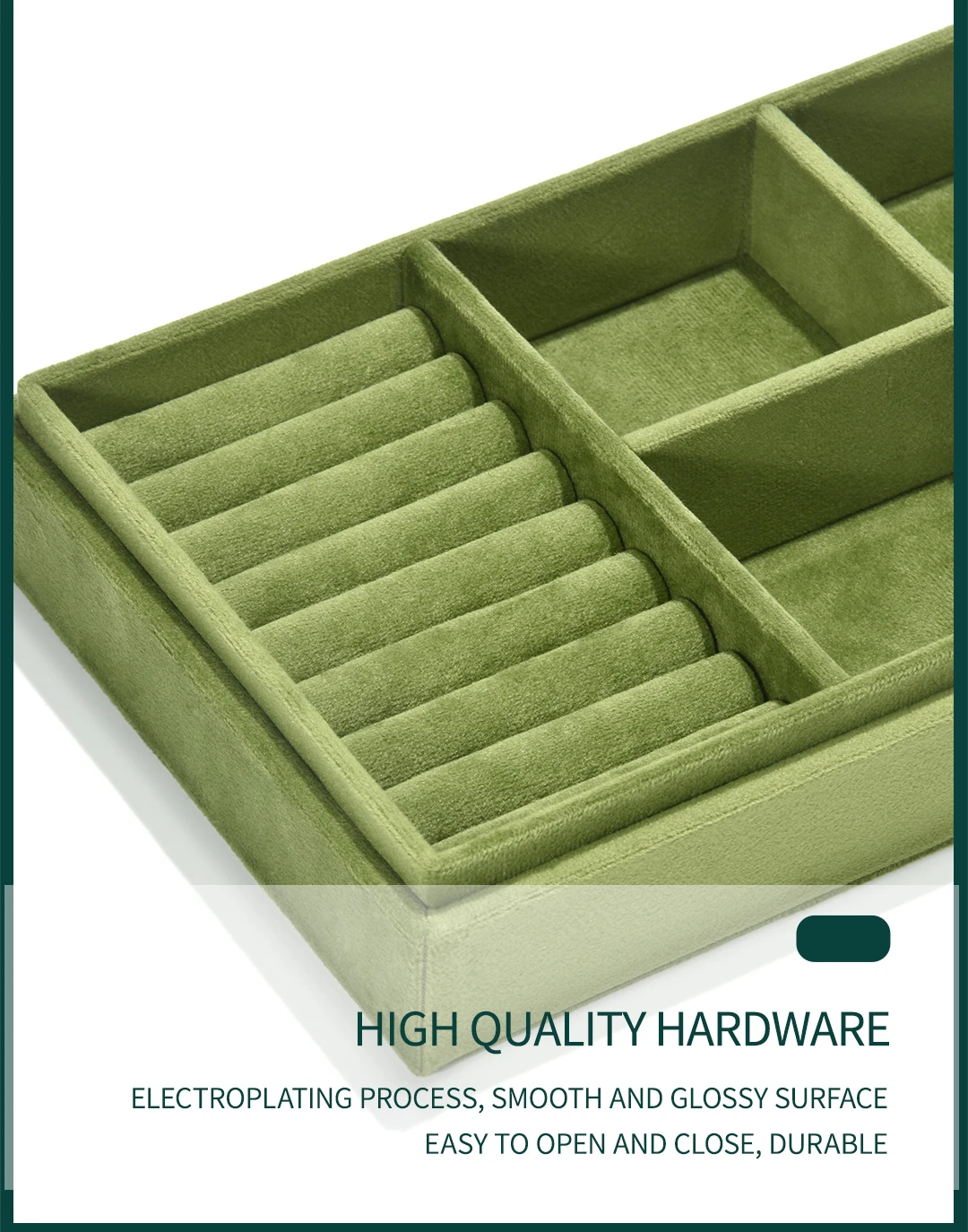TAIMY Velvet Personalized Custom Logo Jewelry Box Storage Jewellery Tray Dressing Table Organizer