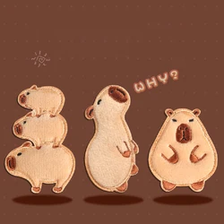 1 Piece Cute Stick on Stickers Embroidery Cartoon Animal Stickers Self adhesive for Clothing DIY Decoration Accessories