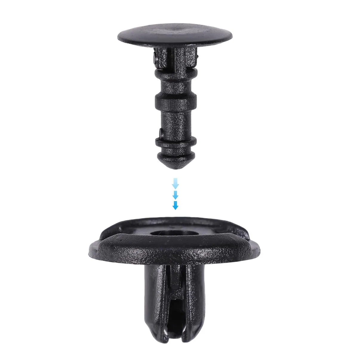 

20pcs Liner Clips 2X2X1Cm Black Nylon Push Rivet Retainer Fasteners For Cars Trucks Buses Auto Accessories