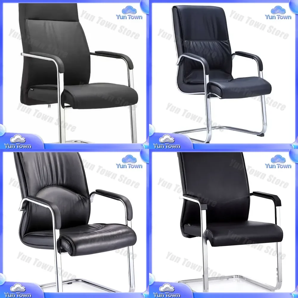 classic bow leather conference fixed computer chair office chair executive