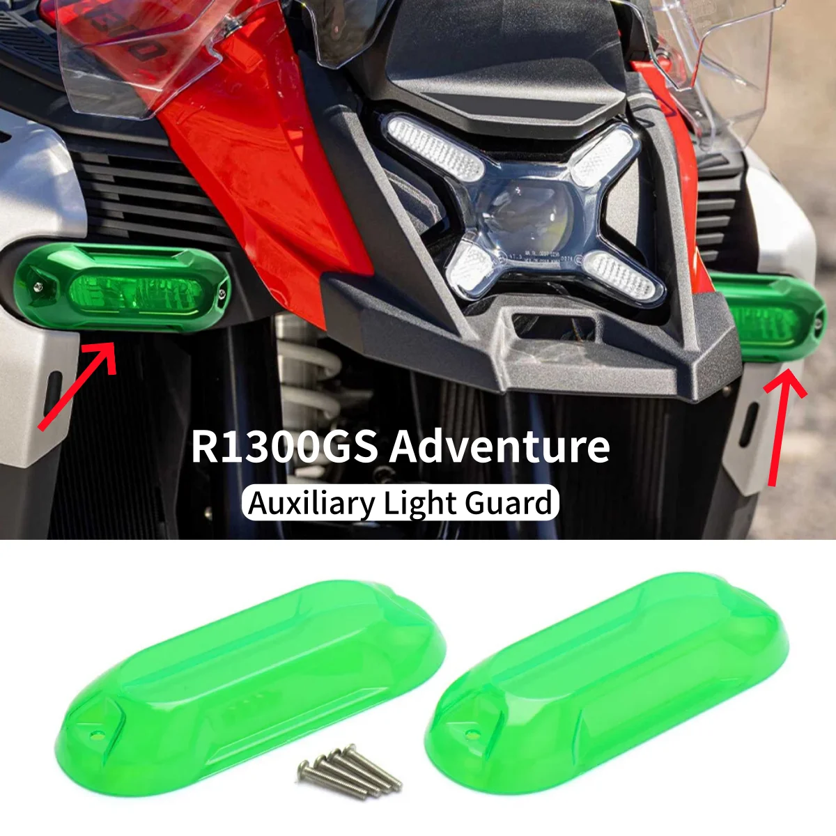 

Motorcycle Front Auxiliary Lights Cover LED Fog Lamp Guard Protector For BMW R1300GS Adventure R 1300 GS ADV R1300GSA 2024 2025
