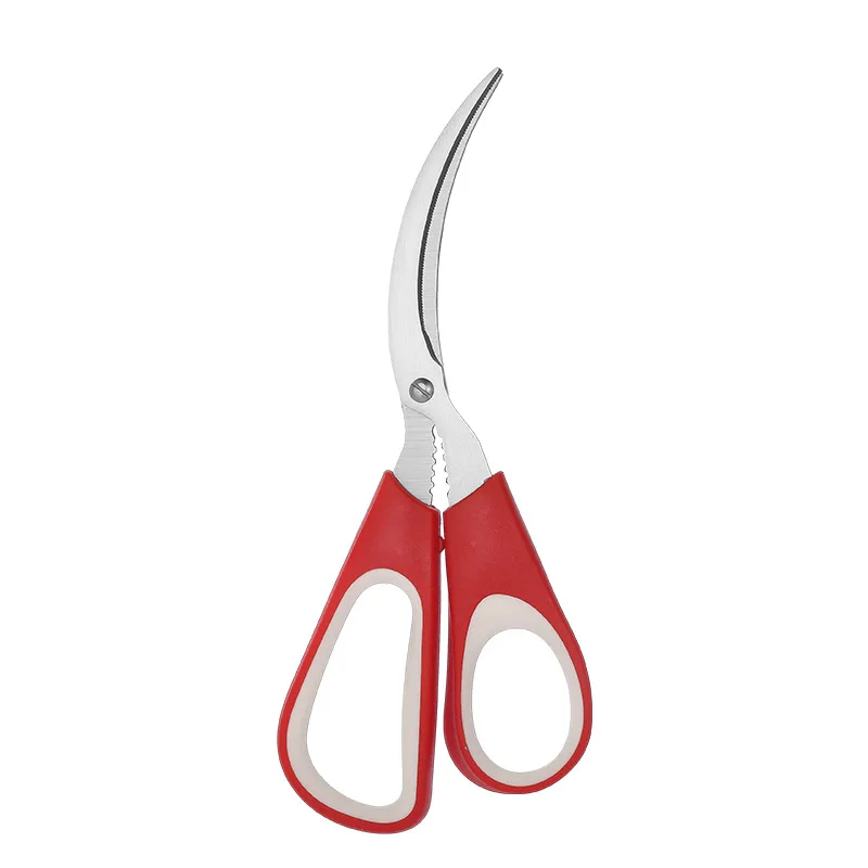 Household Elbow Kitchen Scissors (Stainless Steel) ，Sharp Blade for Seafood, Fish，Shrimp Dissecting And Vegetable Cutting