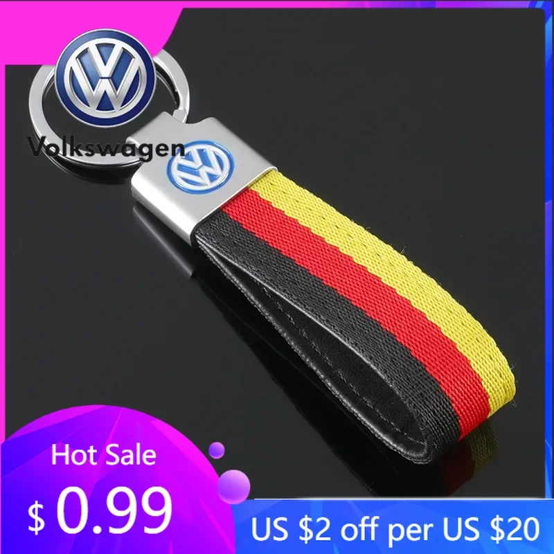 

Для VW Volkswagen Jetta MK5 Golf нейлоновый брелок с логотипом автомобиля для Volkswagen Polo Golf Passat R32 Jetta Touareg Tiguan Bora