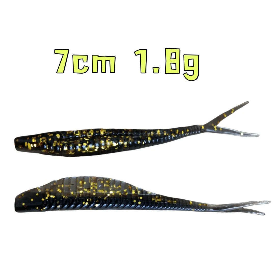 Swolfy Señuelo Suave Silicona 7cm 1,8g – Horquilla Cola Gota - imagen 3