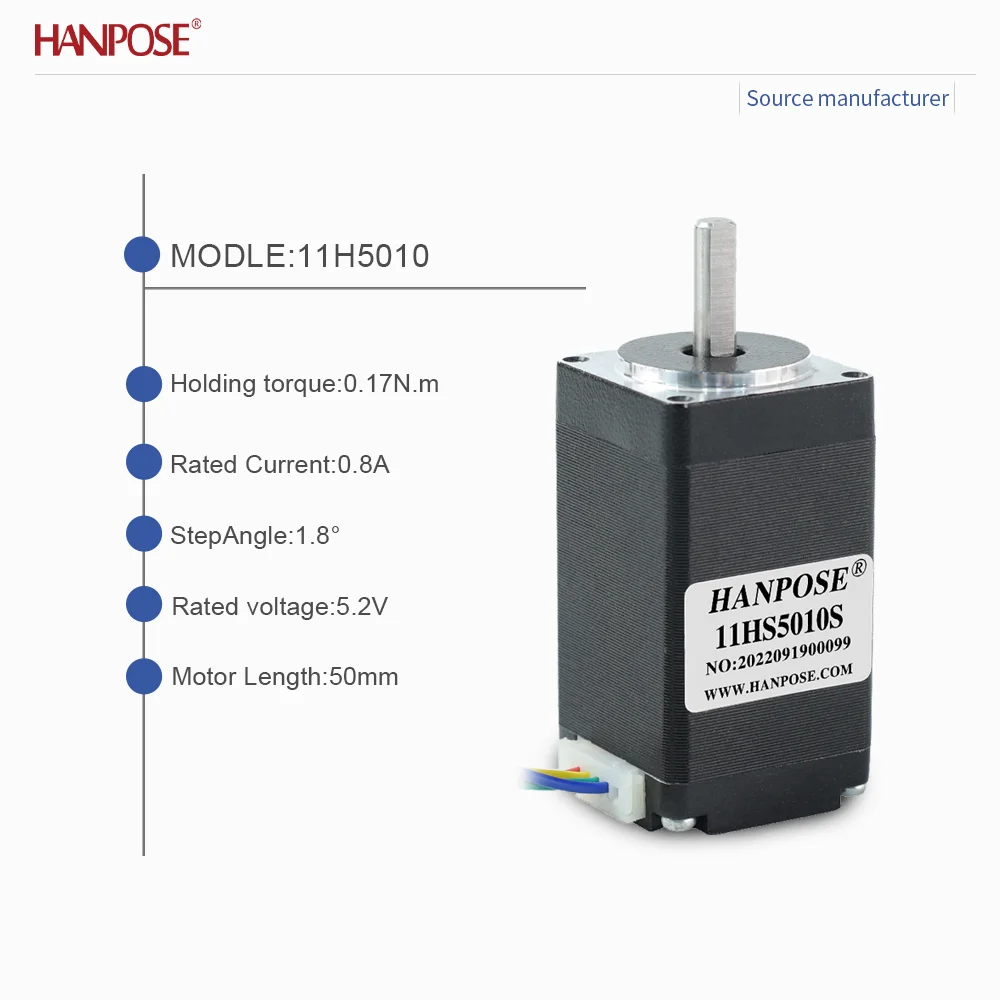 NEMA11  3PCS 11HS5010 Miniature Stepper Motor 0.017N. m 0.8A 3D Printing Accessories Motor Manufacturer Direct Sales in Stock