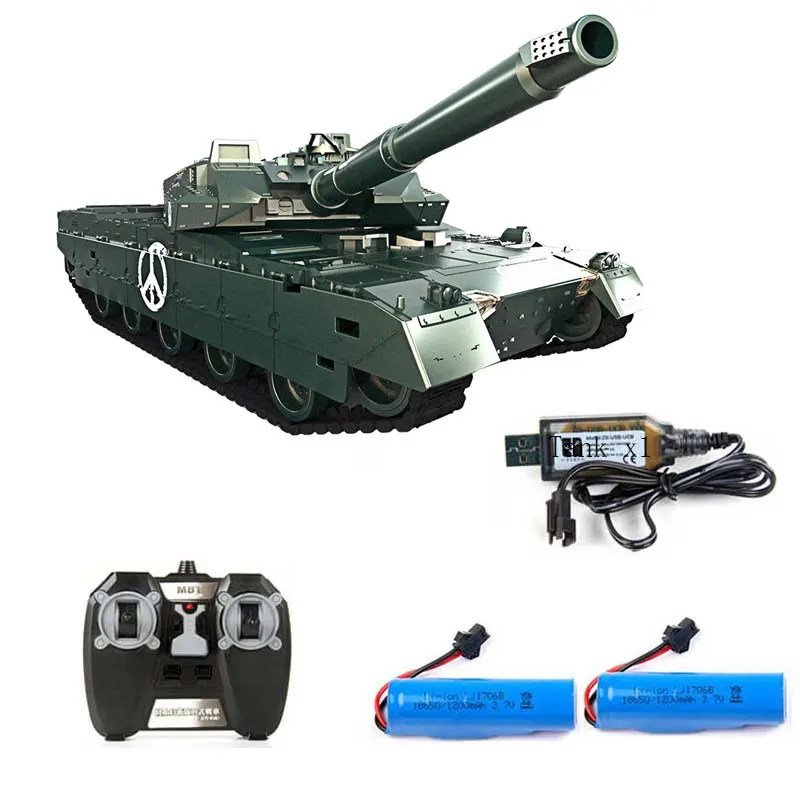 RC Tank Remote Control Tank Rechargeable 1/20 9CH 40CM Camouflage 27Mhz Infrared Electric Toys For Boys Birthday Gifts