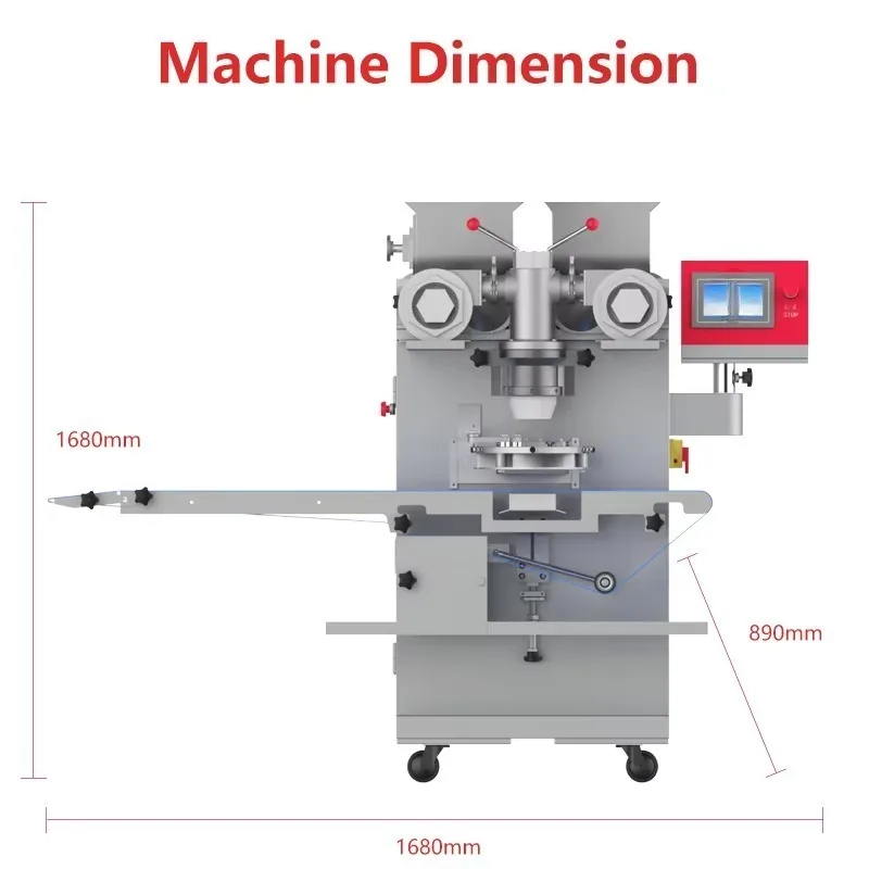 Customize Making Encrusting Automatic Motor-Driven Stainless Steel Machine Production Line Mochi Biscuit Making Machine