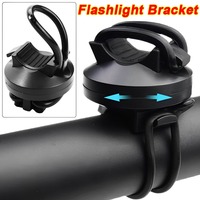 Universal Bicycle Flashlight Lamp Mount Clamp Stand Holder Flashlight Holder 360° Degree Rotation Handlebar Clip LED Flashlight