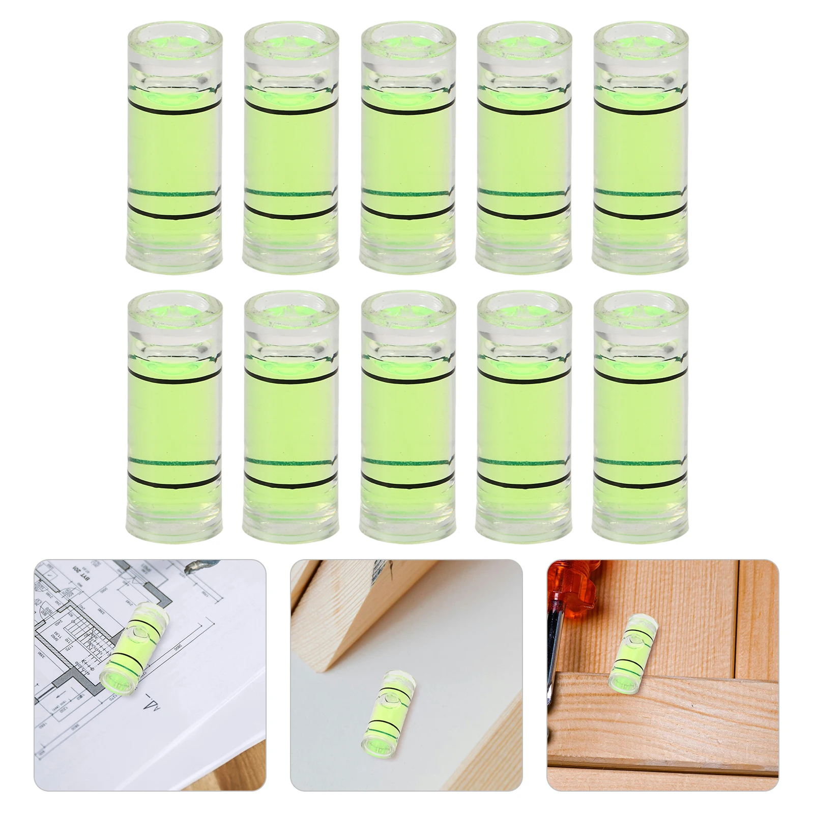 10개 미니 레벨 버블 프레임 장인 휴대용 드릴 부착 아크릴 스피릿