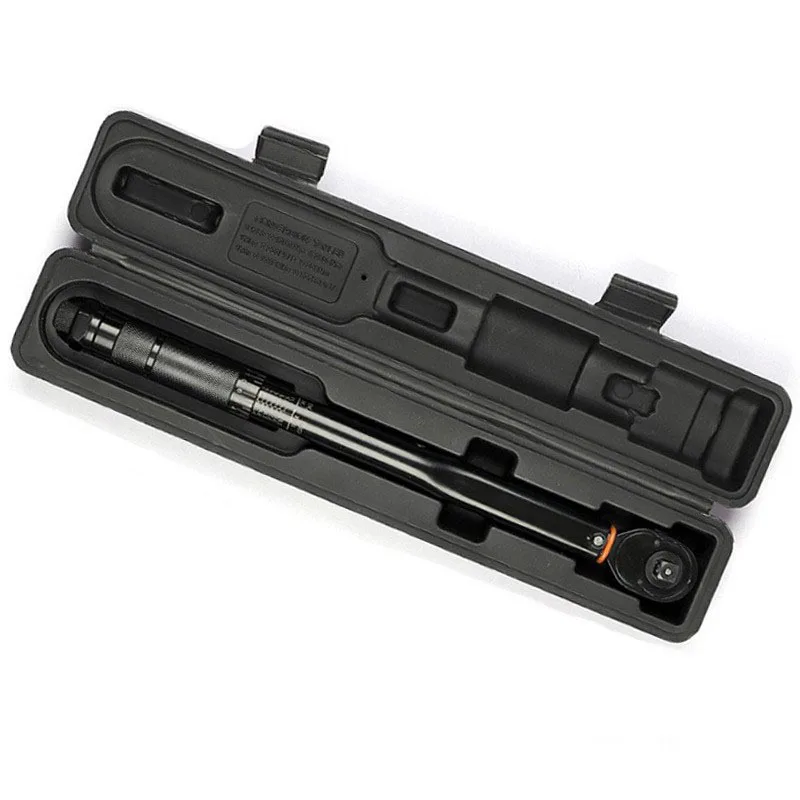 High-Quality Black Torque Wrench, Adjustable Preset Torque with Graduated Scales in 1/4, 3/8 and 1/2 Drive Sizes