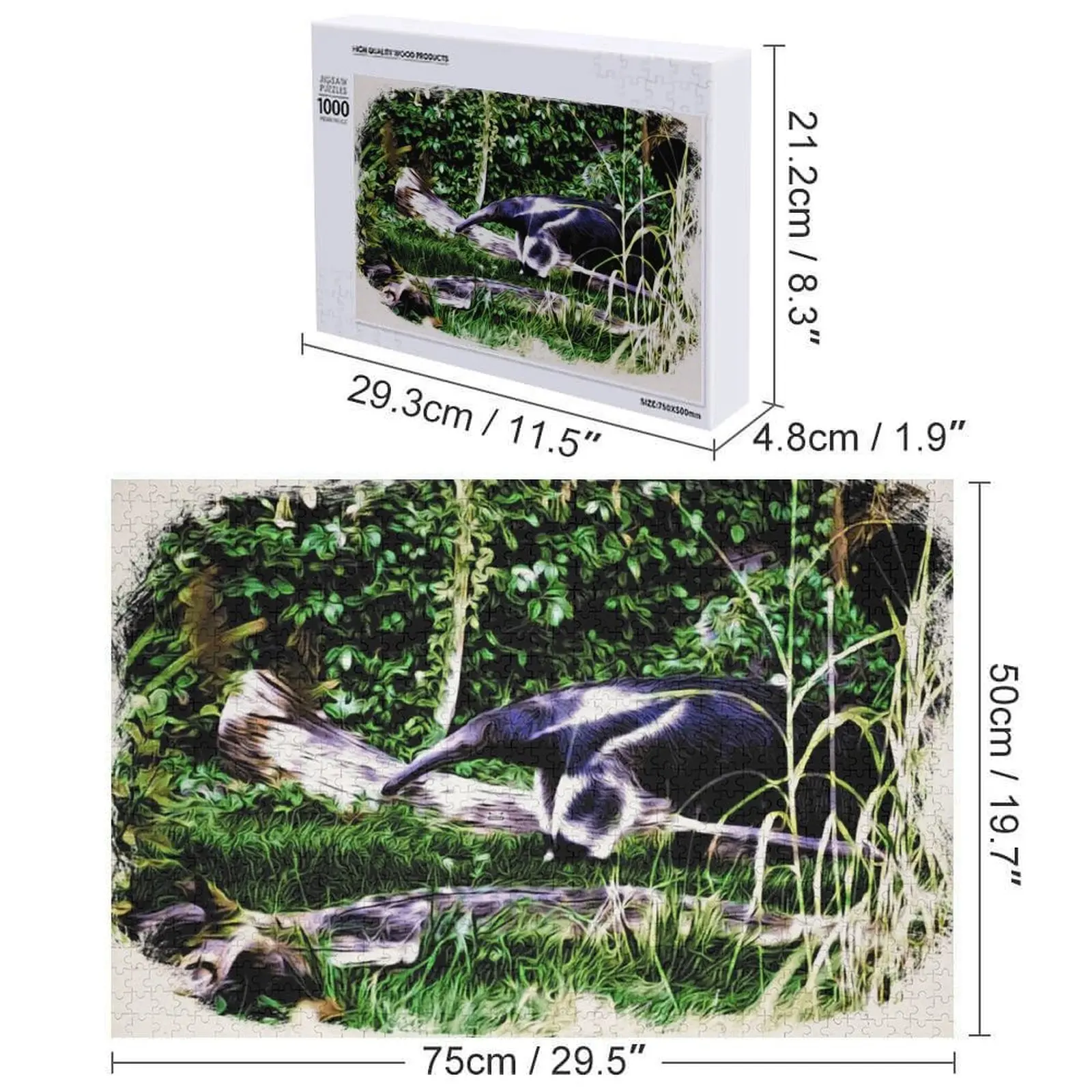 หนังสือเด็กเรื่อง ตัวกินมด / มาเลีย กำลังตามหาปีศาจ - หนังสือเด็ก ปริศนาจิ๊กซอว์ WolfArt รูปสัตว์ไม้ ของขวัญคริสต์มาส ปริศนา