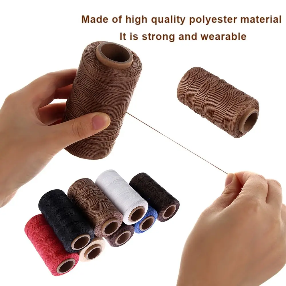 150D 260M/Roll DIY Line Hand Stitching Stitching Cord Waxed Thread Leather Tool Sewing String