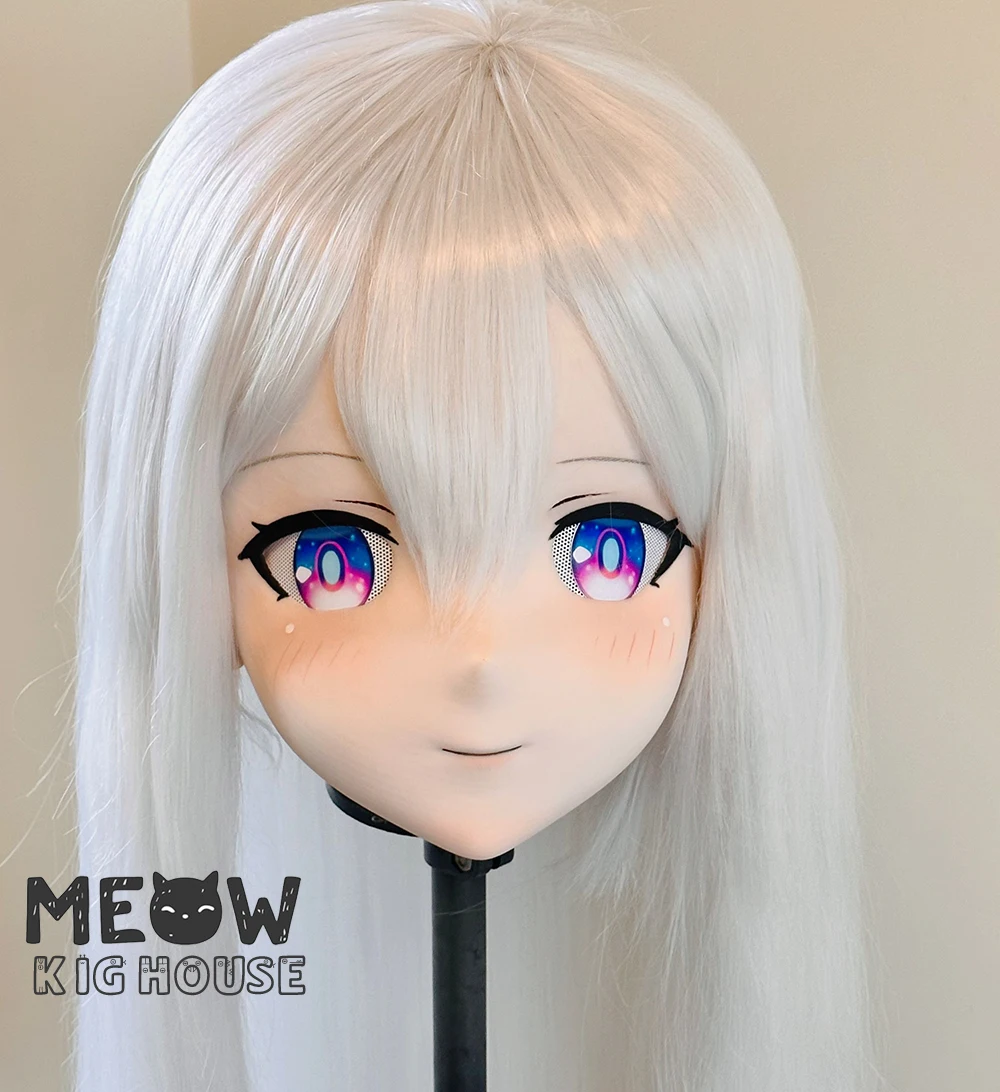 

(STK09) Stock PLA Material Full Head Lockable Crossdress Male to Female Japanese Cartoon Anime Game Character Kigurumi Mask