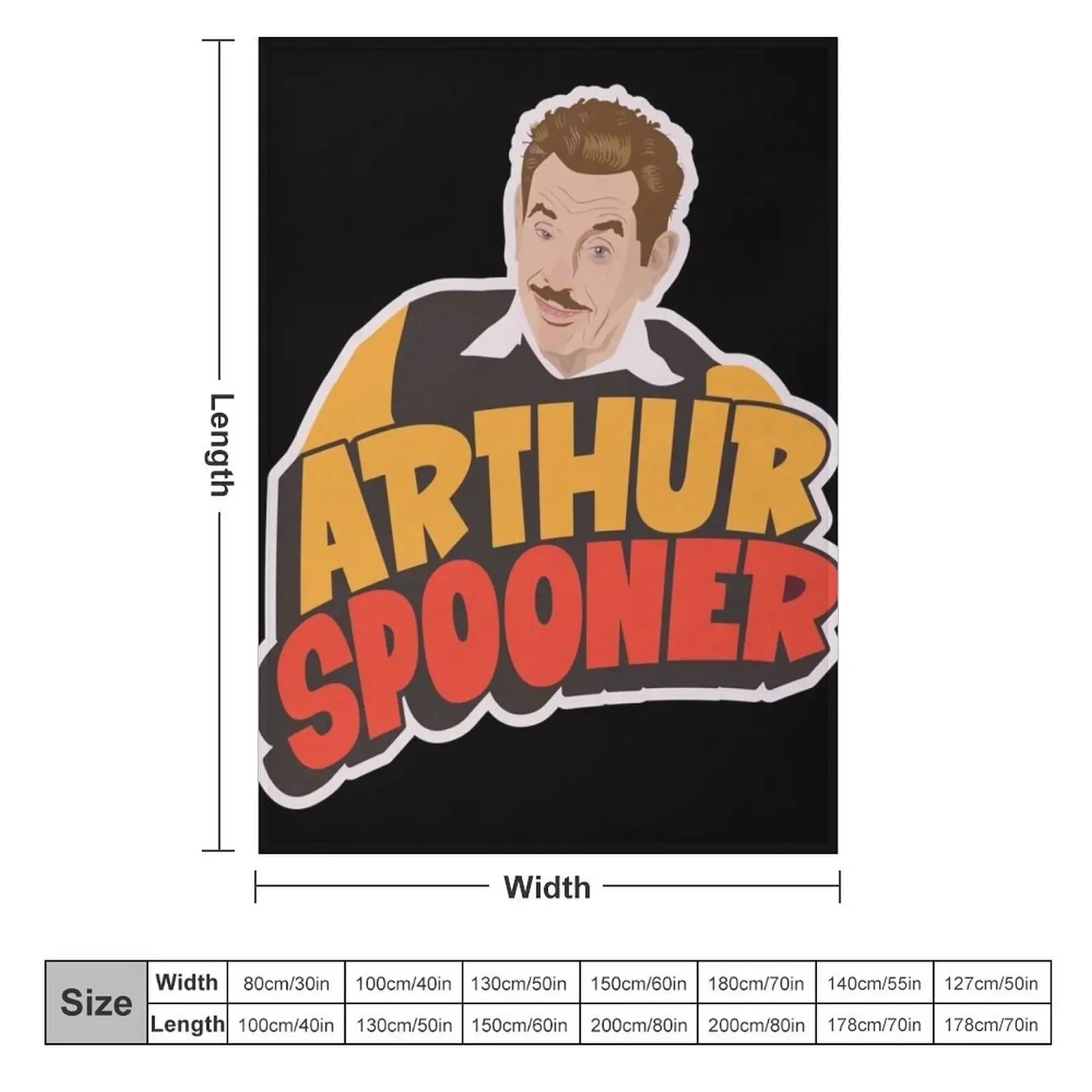 Arthur Spooner Illustration - Quirky Charm from King of Queens Throw Blanket Decoratives Decorative Beds Picnic Blankets